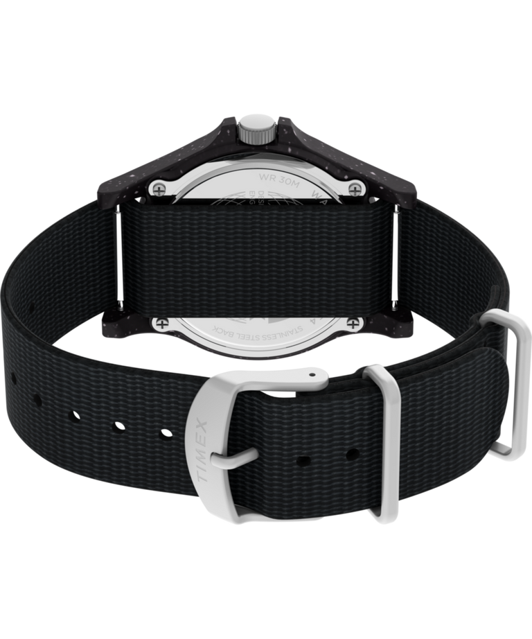 TW2V81900 Reclaim Ocean 40mm Recycled Fabric Strap Watch Caseback with Attachment Image