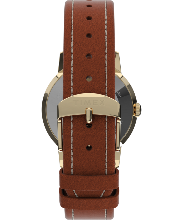 TW2V88800 Peanuts® x Timex Marlin® Hand-Wound Snoopy Tennis 34mm Leather Strap Watch Strap Image