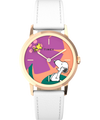 TW2V91200 Peanuts® x Timex Marlin® Hand-Wound Snoopy Floral 34mm Leather Strap Watch Primary Image