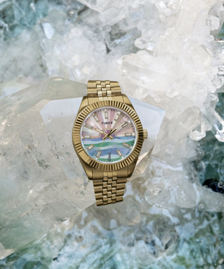 TW2V94900 Timex x Jacquie Aiche Sunrise 36mm Stainless Steel Bracelet Watch Alternate Image 1