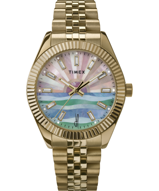 TW2V94900 Timex x Jacquie Aiche Sunrise 36mm Stainless Steel Bracelet Watch Primary Image