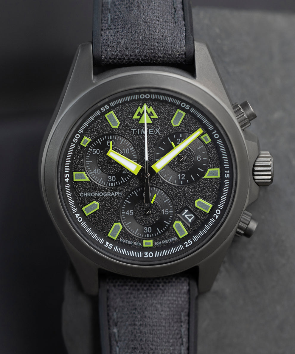 Expedition North® Field Chrono 43mm Recycled Mixed Materials Strap Watch