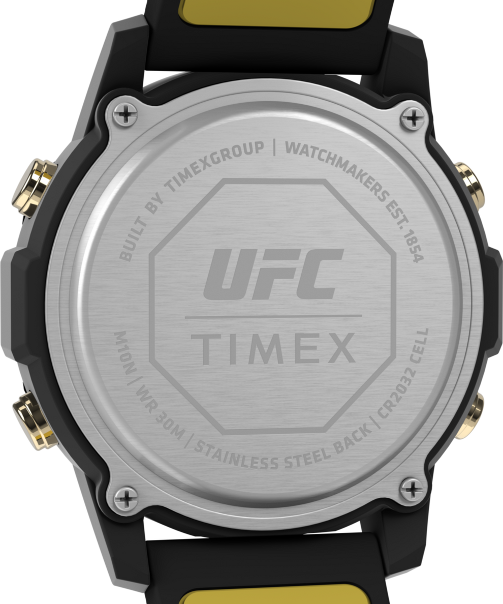 TW2V97900 Timex UFC Brawler 43mm Silicone Strap Watch Caseback Image