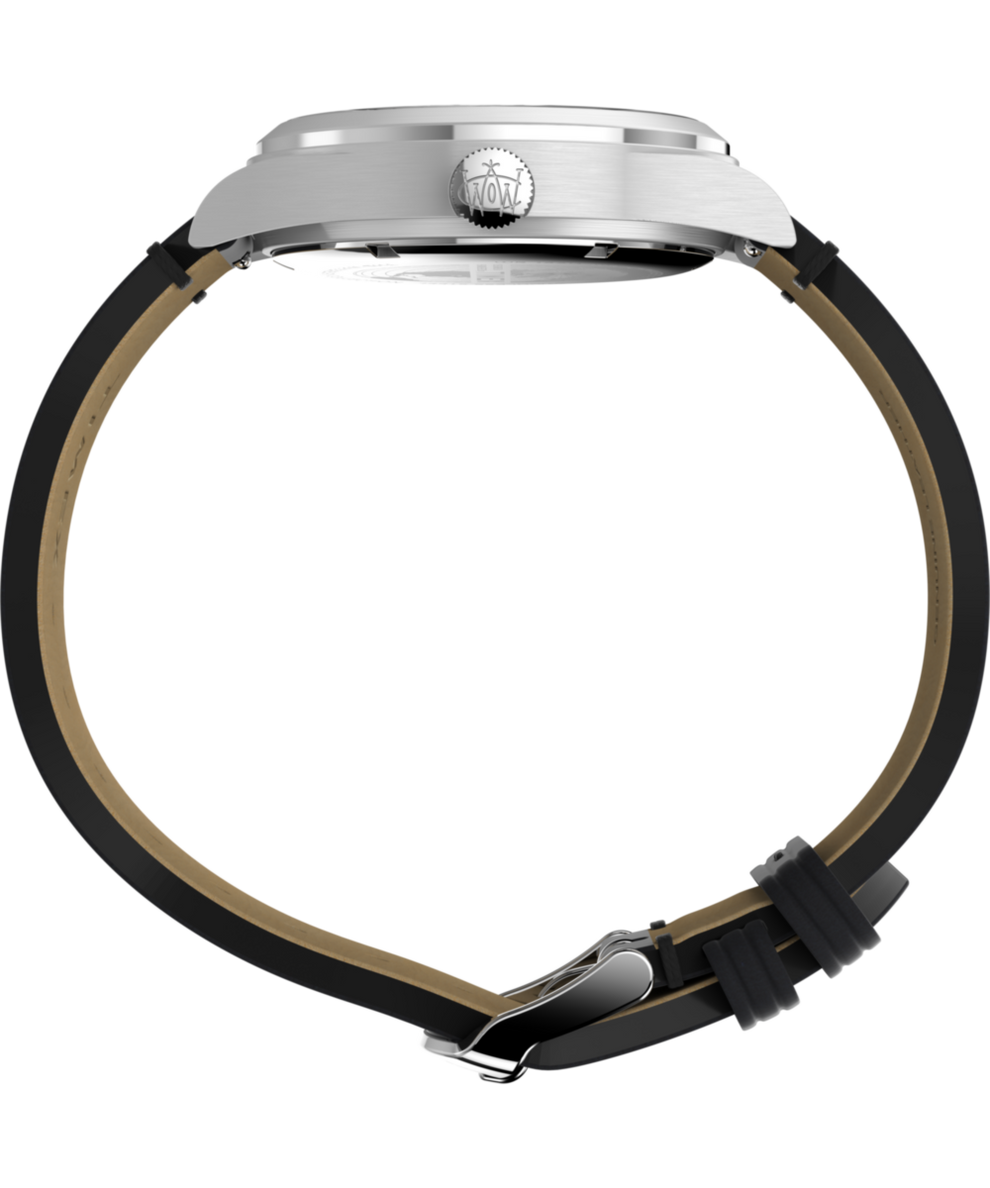 Waterbury Traditional Day Date 39mm Leather Strap Watch