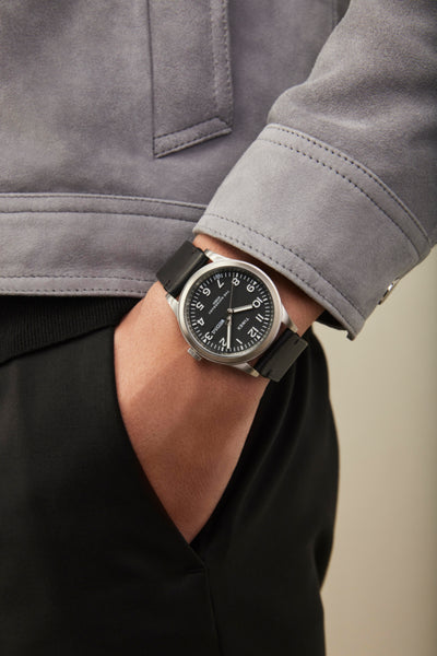 TW2W14700 Waterbury Traditional Day Date 39mm Leather Strap Watch Primary Wrist Image