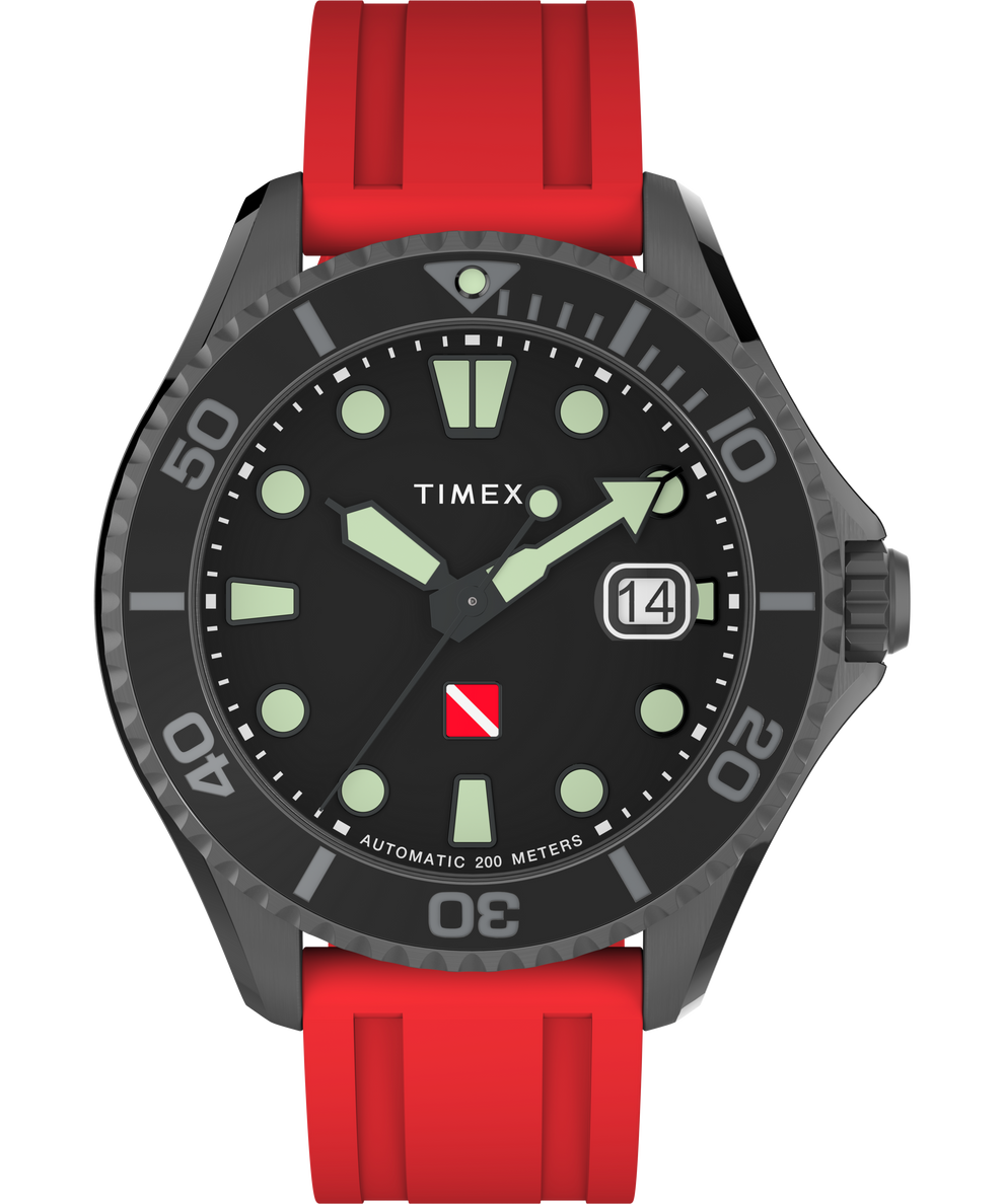 Tiburón Automatic 44mm Synthetic Rubber Strap Watch