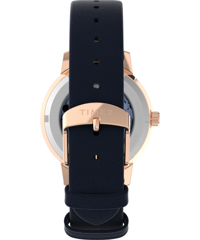 Celestial Automatic 38mm Leather Strap Watch