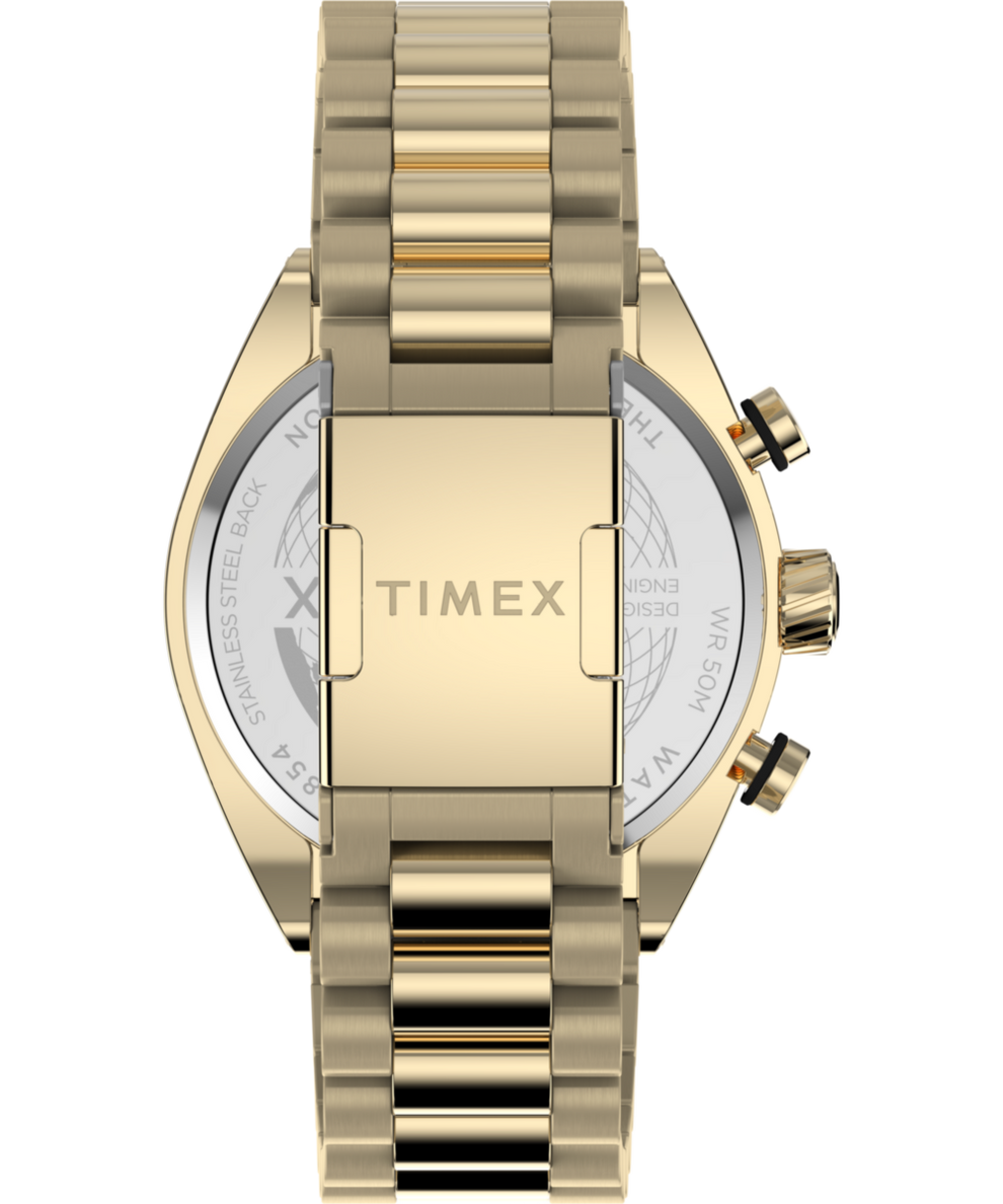 TW2W22100 Timex Legacy Tonneau Chronograph 42mm Stainless Steel Bracelet Watch Strap Image