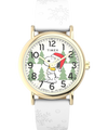 Timex Weekender x Peanuts Holiday 38mm Leather Strap Watch