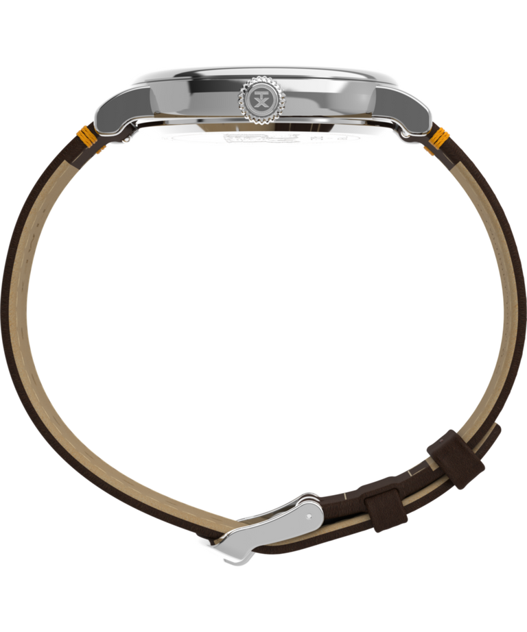 TW2W44300 Timex x Peanuts® Standard Thanksgiving 40mm Leather Strap Watch Profile Image