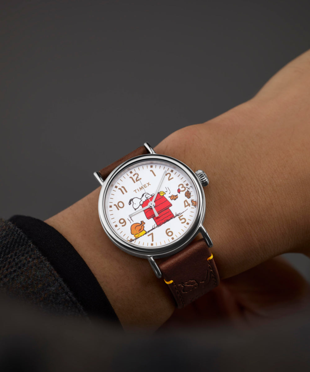 Timex x Peanuts® Standard Thanksgiving 40mm Leather Strap Watch