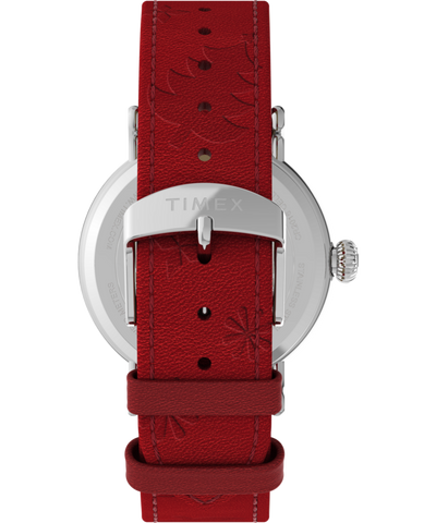 TW2W44400 Timex x Peanuts Standard Snoopy Santa 40mm Leather Strap Watch Strap Image