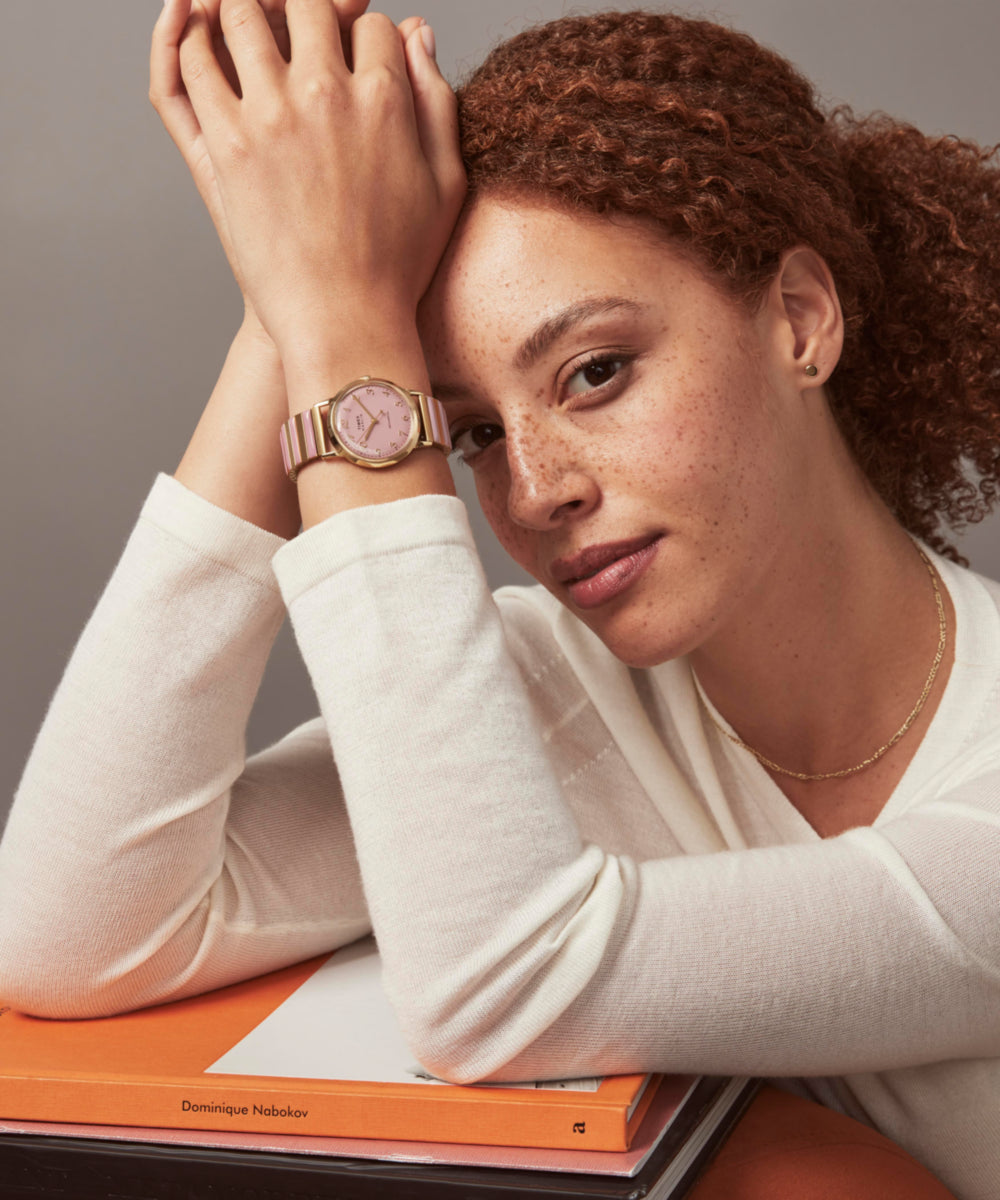 Marlin® Hand-Wound 34mm Stainless Steel Expansion Band Watch