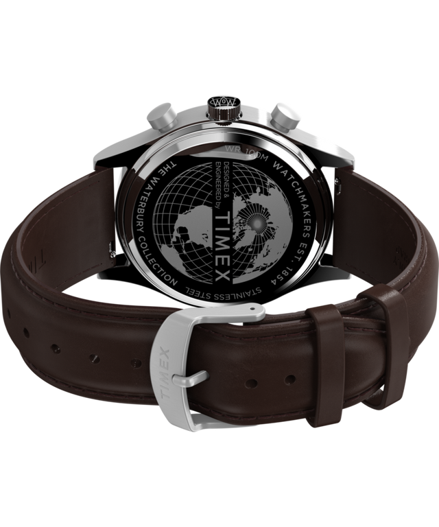 Waterbury Traditional Fly Back Chronograph 43mm Leather Strap Waterbury Traditional Fly Back Chronograph 43mm Leather Strap