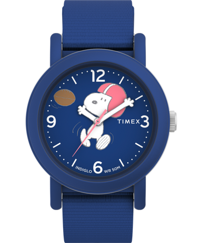 TW2W48500 Timex x Peanuts Snoopy Football 40mm Fabric Strap Watch Primary Image