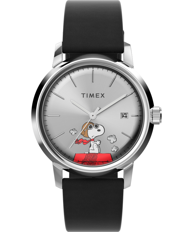 Timex Marlin® Automatic x Peanuts Snoopy Flying Ace 40mm Leather Strap ...