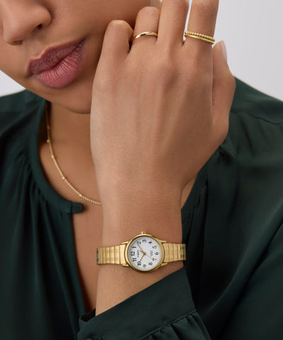Relojes Timex Para Uso Diario - Easy Reader 25mm Expansion Band Watch Mujer Blancas - Tienda de Relojes Timex Para Uso Diario - Easy Reader 25mm Expansion Band Watch Mujer Blancas - Tienda de