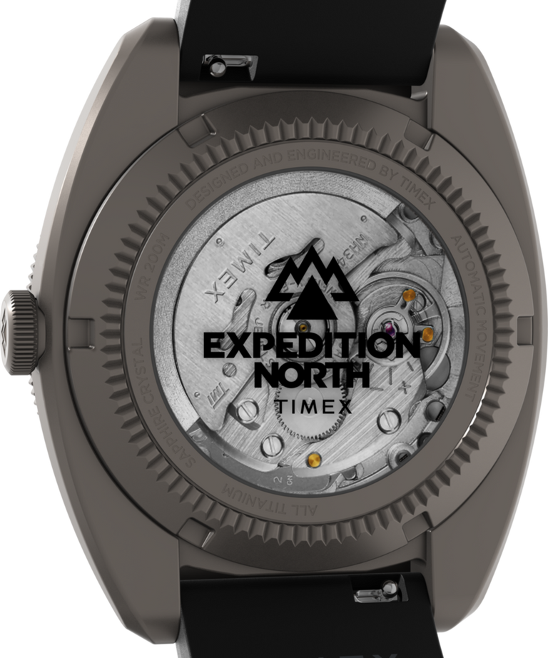 TW2W53000 Expedition GMT Titanium Automatic 41mm Silicone Strap Watch Caseback Image