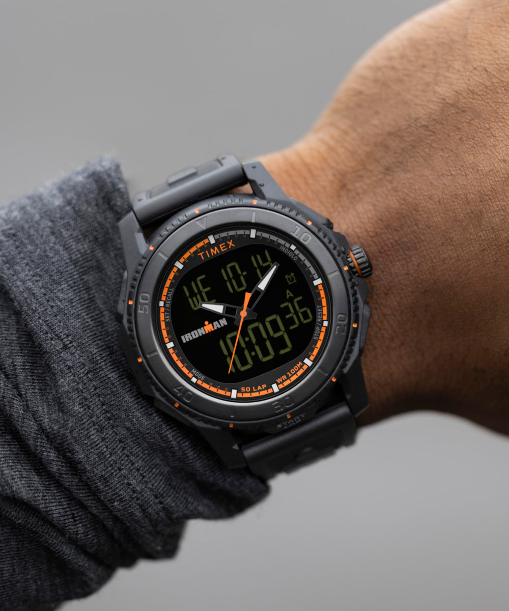 TIMEX® IRONMAN® Adrenaline Ana-digi 46.5mm PU Strap Watch