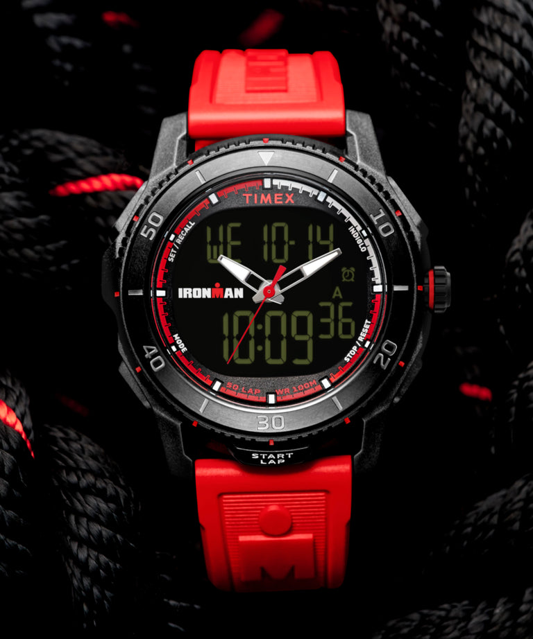 TW2W53700 TIMEX® IRONMAN® Adrenaline Ana-digi 46.5mm PU Strap Watch  Campaign Key Silhouettes (Beauty shots) Image
