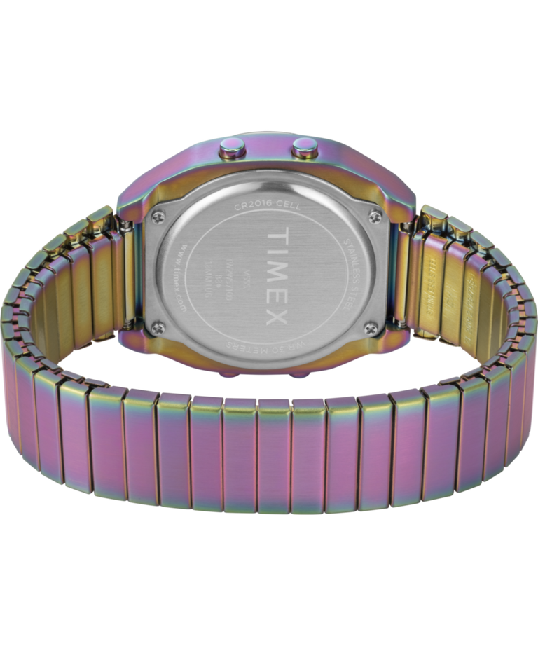 TW2W57100 Timex 80 36mm Stainless Steel Expansion Band Watch Caseback with Attachment Image