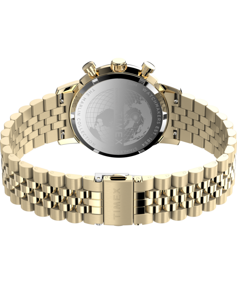 TW2W59900 Marlin® Chronograph Tachymeter 40mm Stainless Steel Bracelet Watch  Caseback with Attachment Image