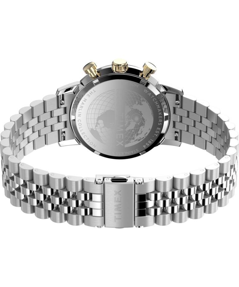 TW2W60100 Marlin® Chronograph Tachymeter 40mm Stainless Steel Bracelet Watch  Caseback with Attachment Image