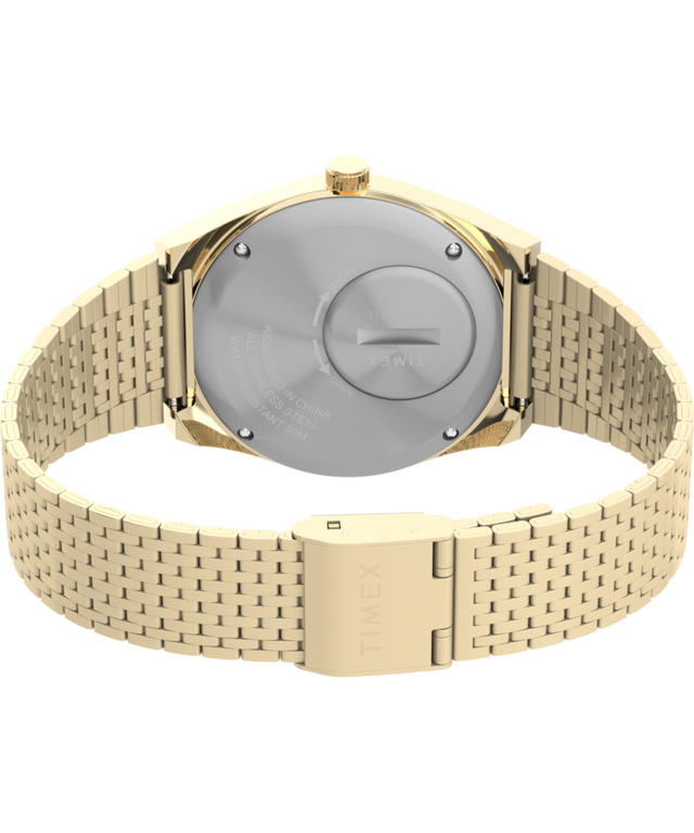 TW2W62500 Q Timex® Falcon Eye 38mm Stainless Steel Bracelet Watch  Caseback with Attachment Image