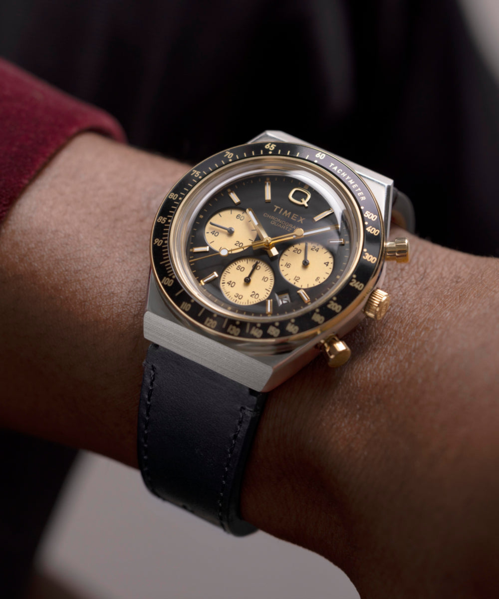 Q Timex® Chronograph 40mm Leather Strap Watch - TW2W64300 | Timex EU