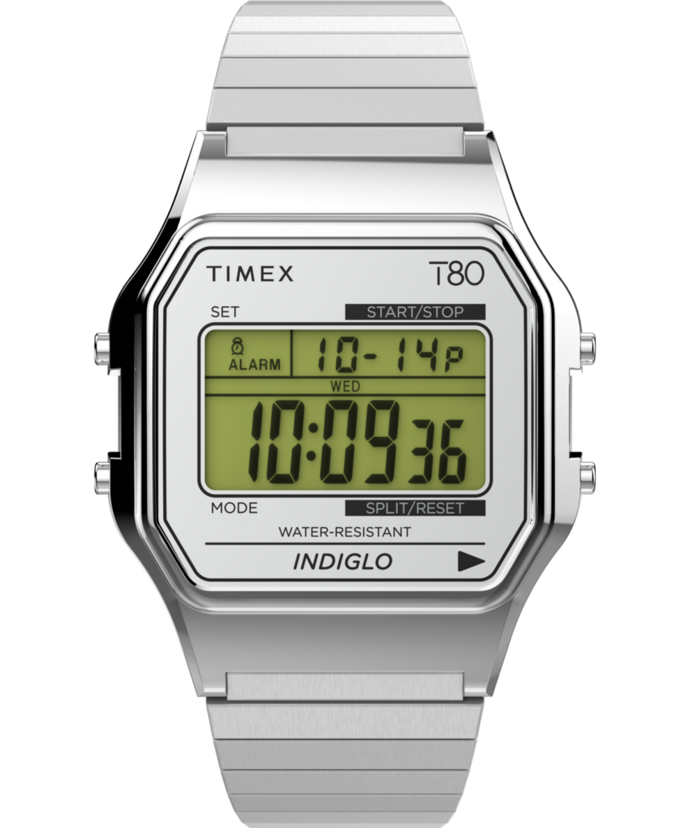 Timex 80 34mm Stainless Steel Expansion Band Watch TW2W68200
