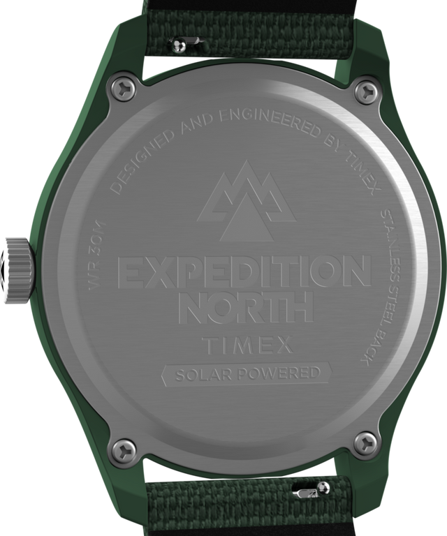 TW2W71000 Expedition Traprock Solar 40mm Eco-friendly Strap Watch   Caseback Image