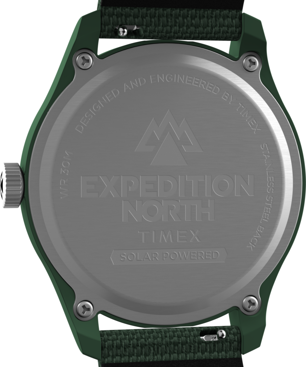 TW2W71000 Expedition Traprock Solar 40mm Eco-friendly Strap Watch   Caseback Image