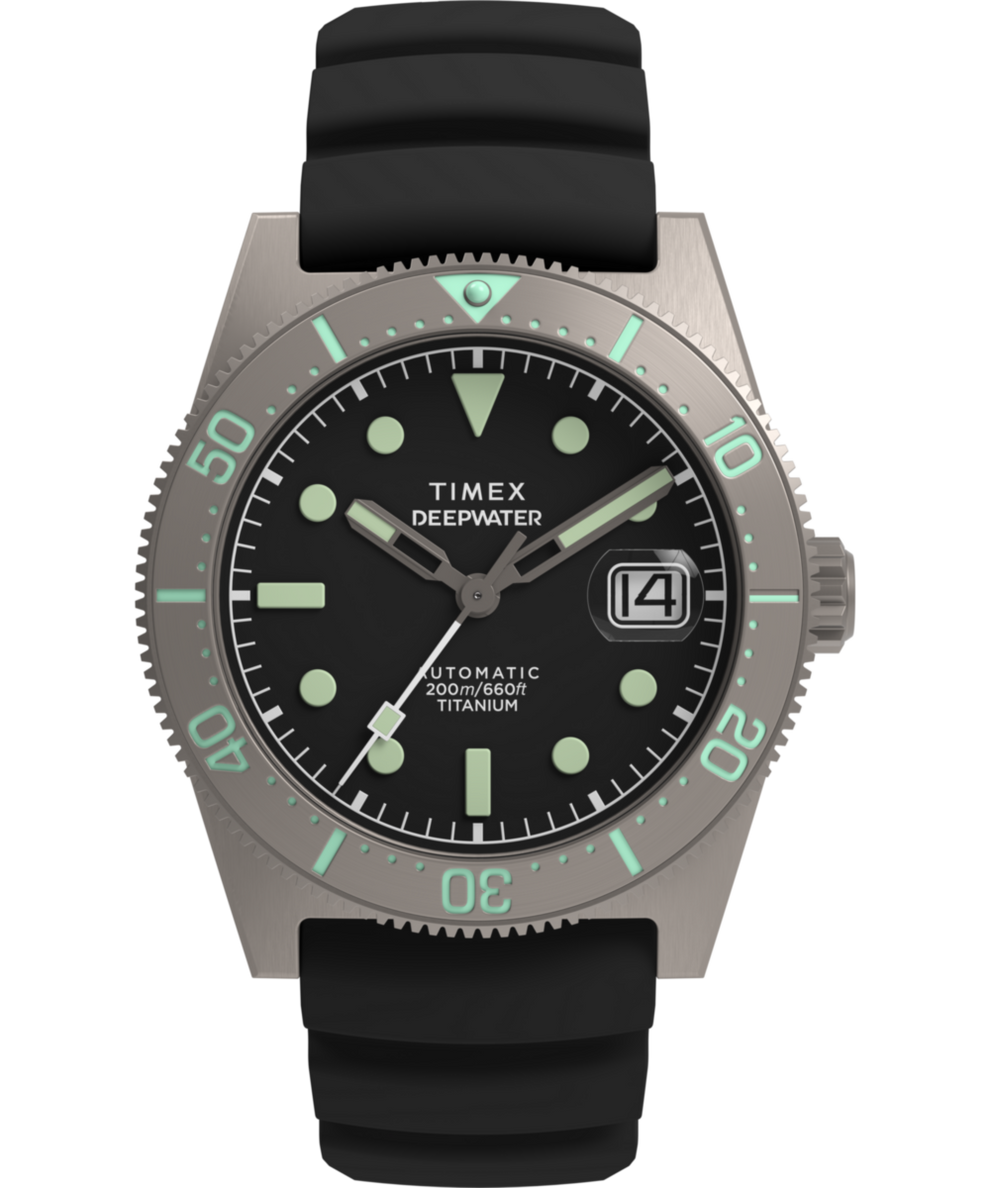 Deepwater Reef 200 Titanium Automatic 41mm Synthetic Rubber Strap Watc TW2W73800 Timex EU