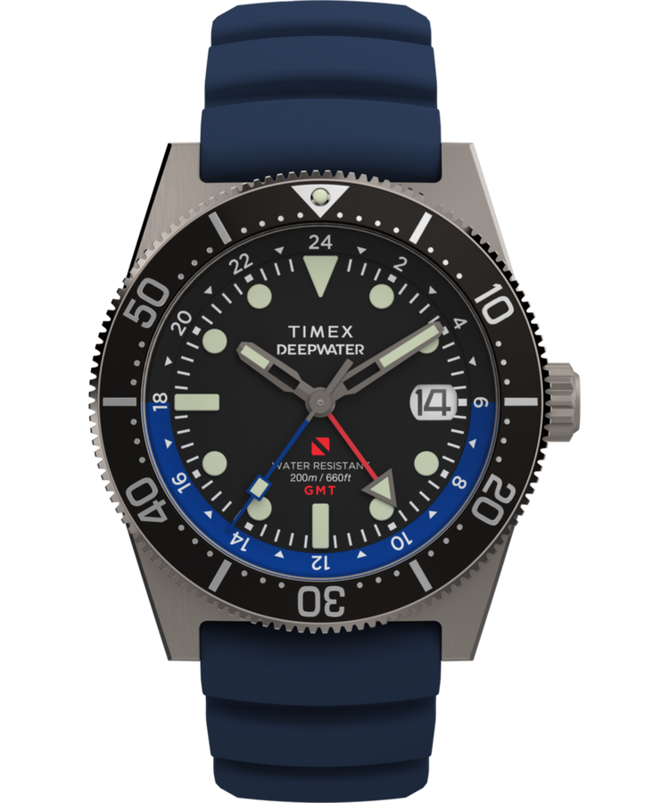 TW2W75100 Deepwater Reef 200 GMT 41mm Synthetic Rubber Strap Watch Primary Image