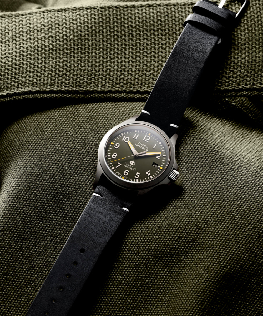Expedition Titanium 38mm Leather Strap Watch - TW2W78100 | Timex EU