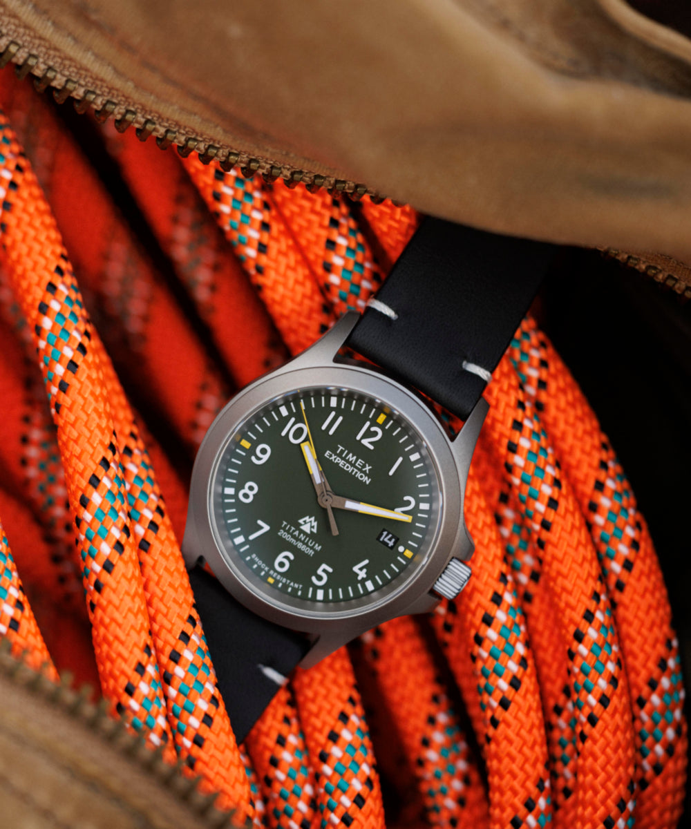 Expedition Titanium 38mm Leather Strap Watch - TW2W78100 | Timex EU