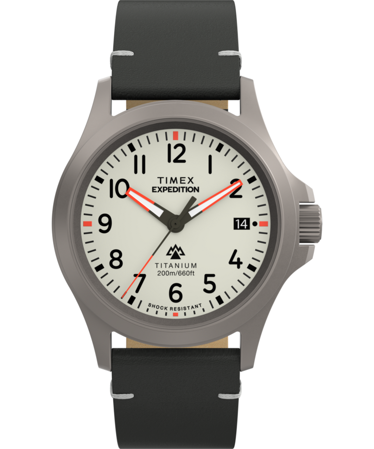 Expedition Titanium 38mm Leather Strap Watch TW2W78200 Timex EU