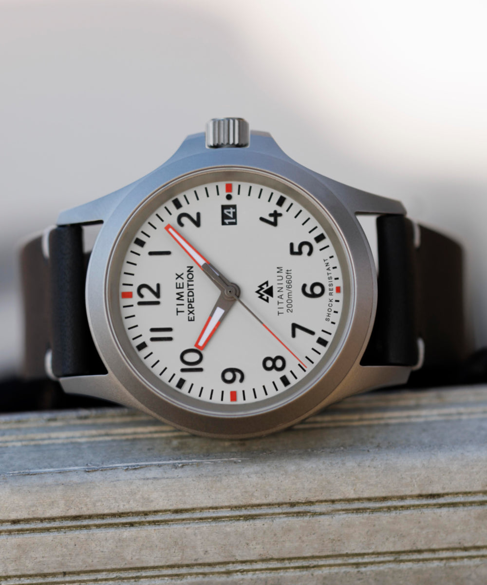 Expedition Titanium 38mm Leather Strap Watch - TW2W78200 | Timex EU