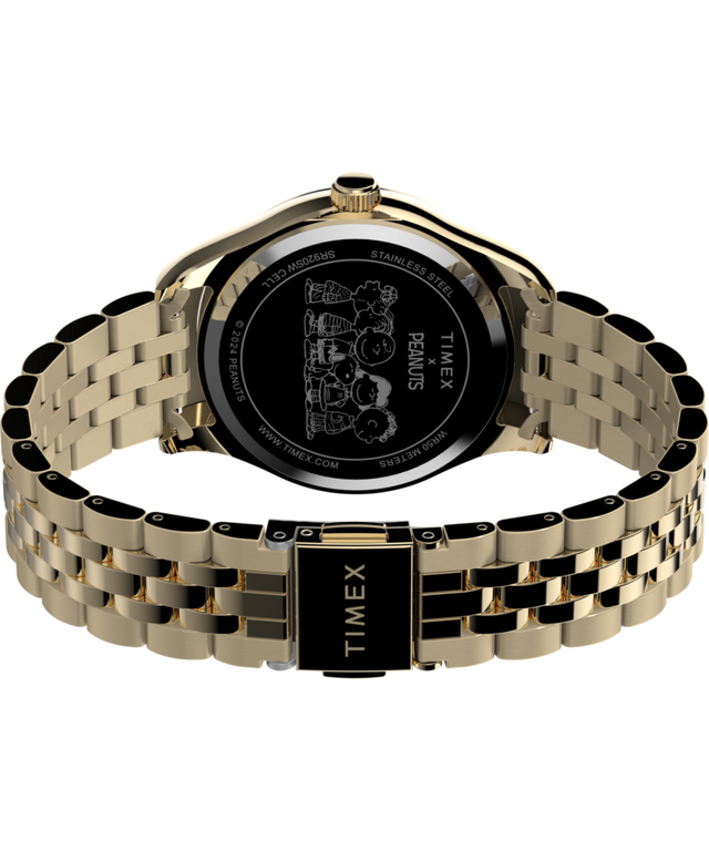 TW2W78700 Timex x Peanuts® Timex Legacy Roller Skating 34mm Stainless Steel Bracelet Watch   Caseback with Attachment Image