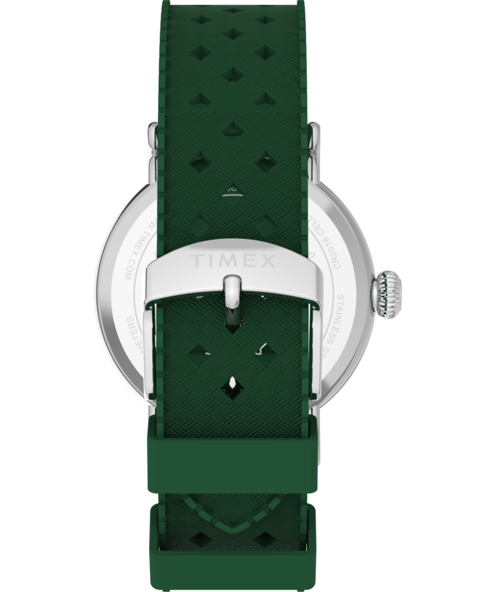 Timex TW2W24700 X Peanuts Holiday Orologio 34mm Con Cinturino In Tessuto - Blu Invernale Con Snoopy