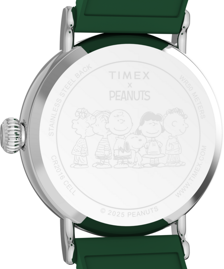 TW2W78900 Peanuts® x Timex Standard 40mm Synthetic Rubber Strap Watch  Caseback Image