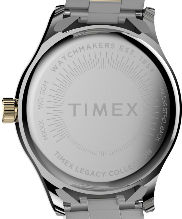 TW2W85500 Timex Legacy 34mm Stainless Steel Bracelet Watch  Caseback Image