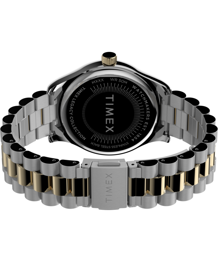 TW2W85500 Timex Legacy 34mm Stainless Steel Bracelet Watch  Caseback with Attachment Image