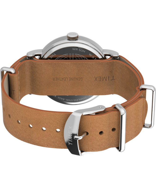 TW2W86800 Weekender 40mm Leather Strap Watch Caseback with Attachment Image
