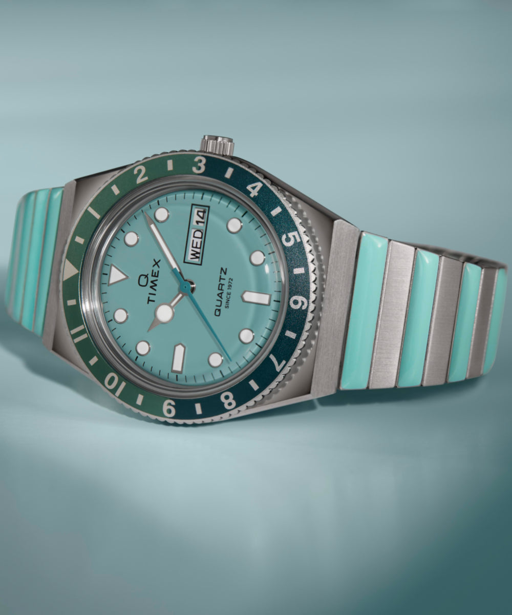 Q Timex® 36mm Stainless Steel Expansion Band Watch - TW2W87800
