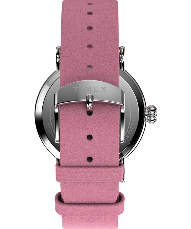 TW2W88900 Peanuts x Timex Standard Valentine's 40mm Leather Strap Watch Strap Image