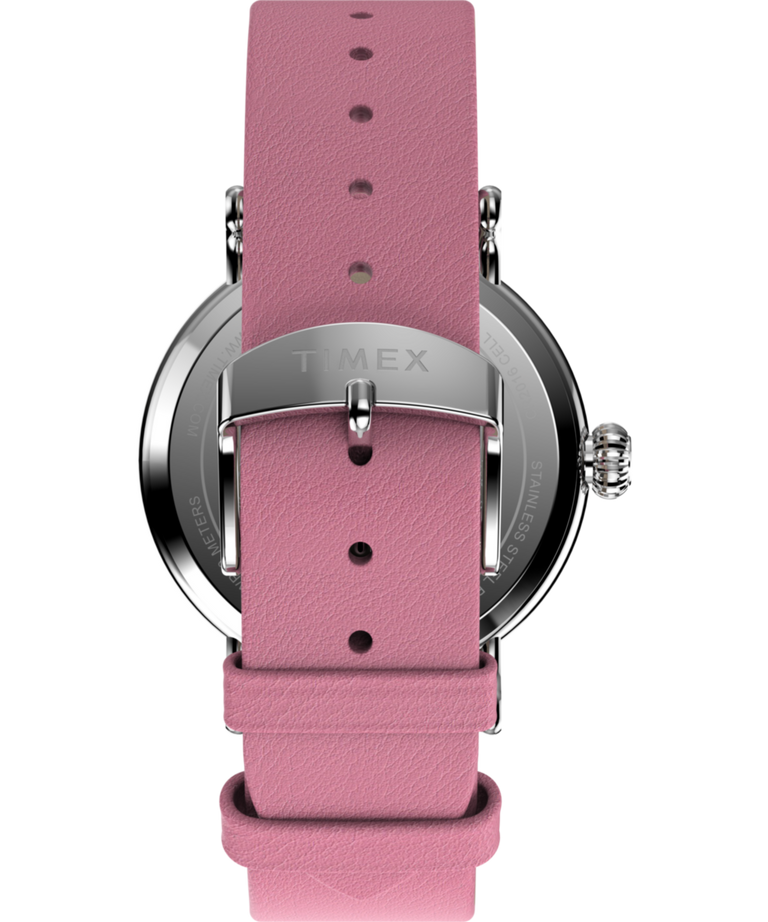 TW2W88900 Peanuts x Timex Standard Valentine's 40mm Leather Strap Watch Strap Image