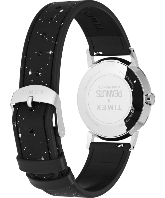 TW2W89700 Peanuts® x Timex Marlin® Hand-Wound Space 34mm Leather Strap Watch Caseback with Attachment Image