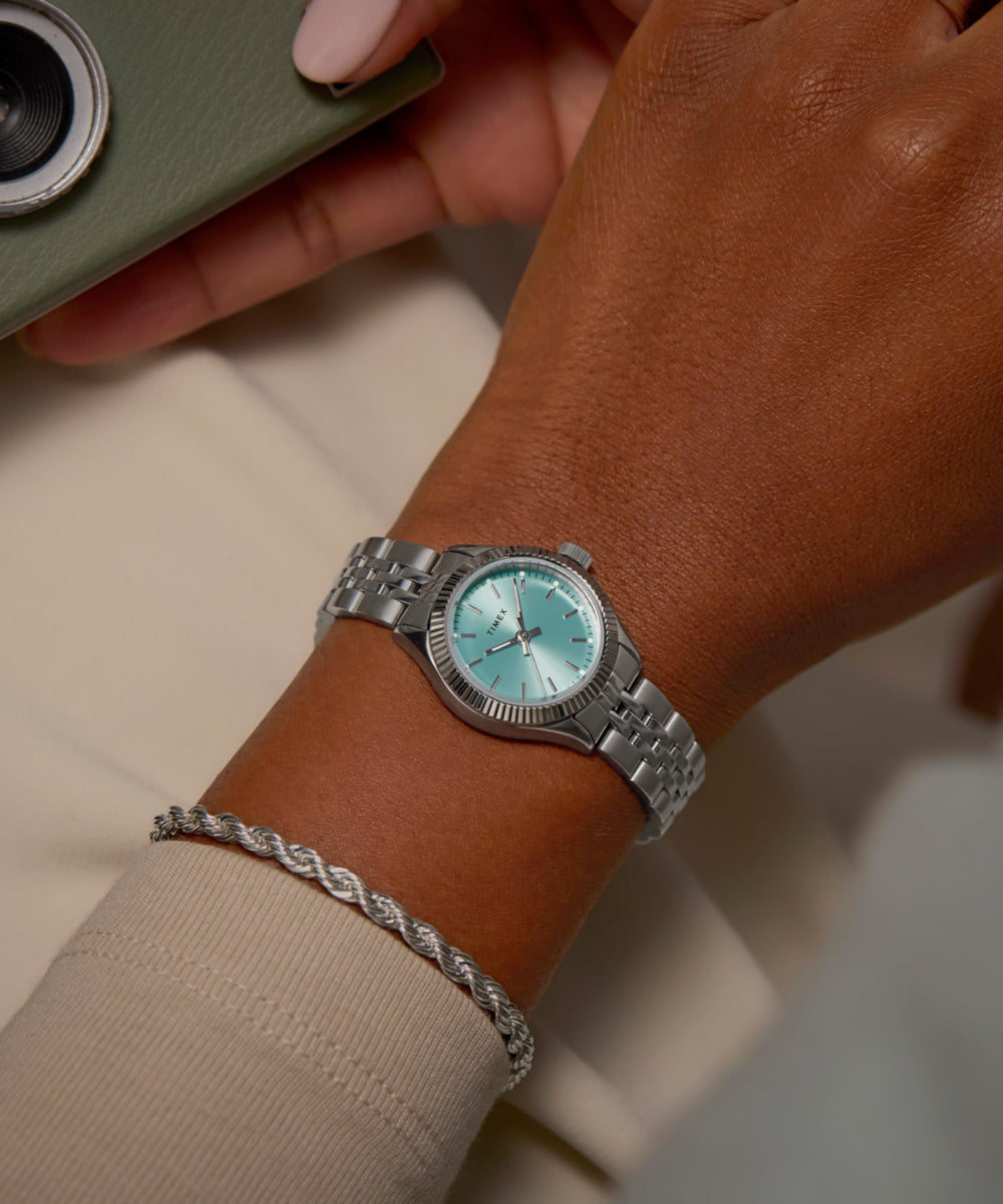 (Bracelet Watch) - Light Blue Premium Quality Velvet Necklace Pendant Watch Bracelet Jewellery Box Packaging Mother's Day Anniversary Gift for He Women\u0027s Diamond Watch Rolex Datejust 26mm Blue Dial