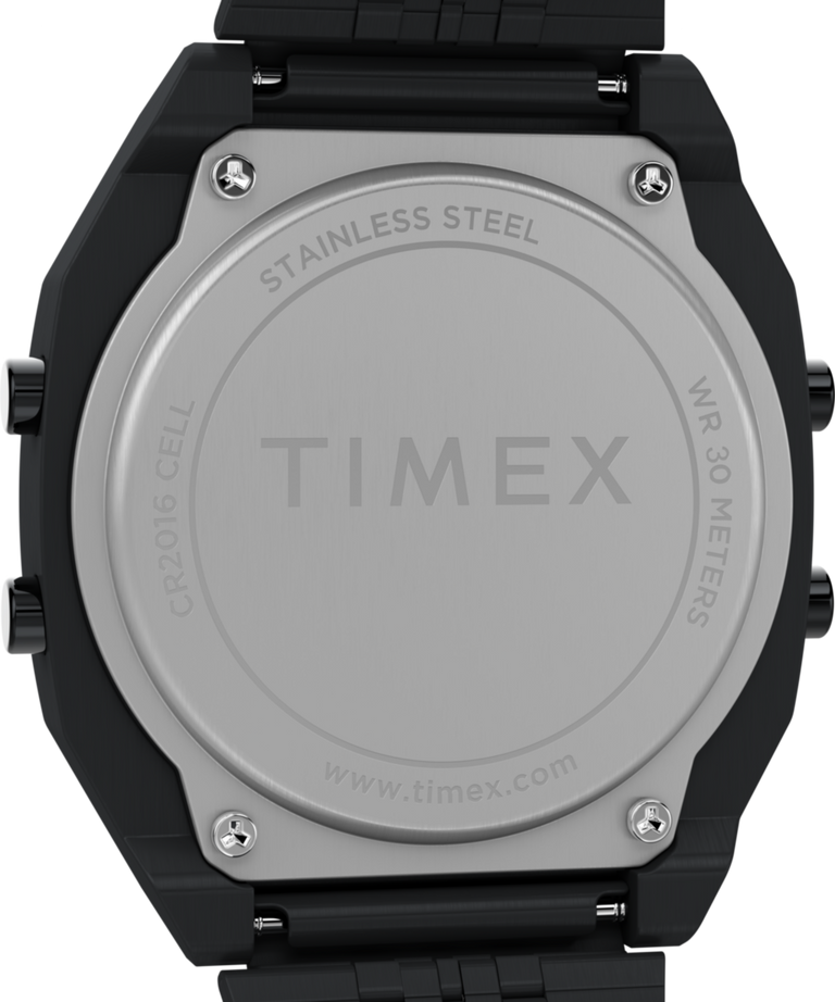 TW2W91600 Timex T80 Steel 36mm Stainless Steel Bracelet Watch Caseback Image